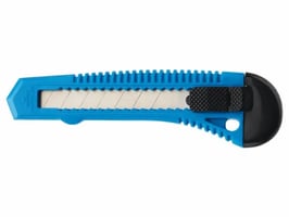 Snijmes Westcott office 18mm met schuifsluiting blauw