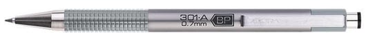 Balpen Zebra 301A retr 0,7 zilv blauw