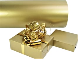 50cm x 200 mtr. gecoat papier 70 gram, goud