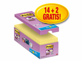 Post-it® Super Sticky Value Pack 76 x 76 mm, kanariegeel (pak 16 blokken)