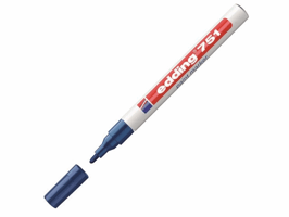 Edding Lakmarker 751 1 - 2 mm, blauw (pak 10 stuks) artikel afbeelding