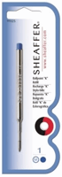 Rollerpenvulling Sheaffer slim medium blauw blister à 1 stuk