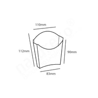 FSC® kraft/PLA frites scoop cup 83x130x125mm