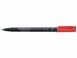 Lumocolor Permanent marker OHP/CD/DVD Lc318, fijn, rood (doos 10 stuks)