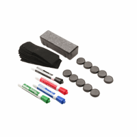 Magneet-/stiftset QUICK ON voor QUICK ON-whiteboard inclusief reinigingsapparaat