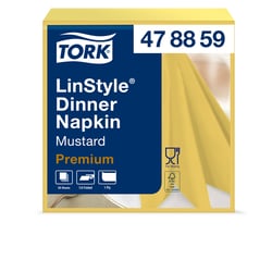 Servetten Tork 478859 LinStyle Dinner 39x39cm mosterd 50st