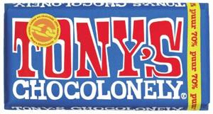 Chocolade Tony's Chocolonely puur reep 180gr