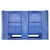 Grote bak van HDPE blauw