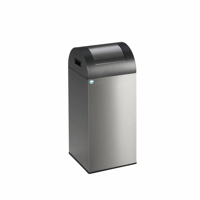 Zelfdovende afvalbak voor kringloopmateriaal inhoud 60 l, b x h x d = 320x800x320 mm roestvast staal