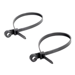 Tyraps 300 mm x 4,8 mm, zwart, met bevestigingsoog