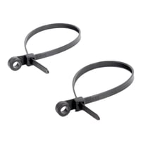 Tyraps 300 mm x 4,8 mm, zwart, met bevestigingsoog