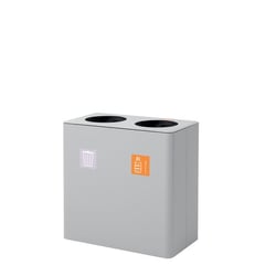Afvalbak voor kringloopmateriaal inhoud 2x30 l met binnenemmers