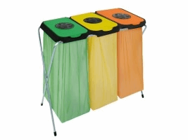 Afvalzakhouder EKOthinks 3, kleur groen/geel/oranje, model VB 113032