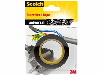 3M SCOTCH ISOLATIE TAPE 4401BLA 15MMX10M ZWART artikel afbeelding