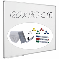 Economy whiteboardset incl. toebehoren b x h = 1200x900 mm