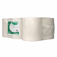Midi poetspapier Euro recycled naturel 1 laags, 300 meter x 20 cm.