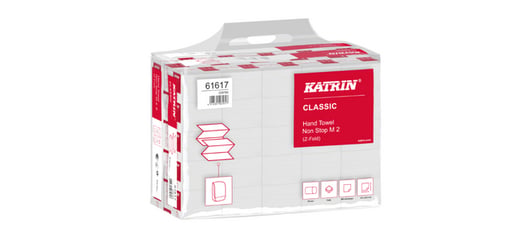 Handdoek Katrin 61617 Z-vouw Classic 2laags 20,3x24cm 25x160st