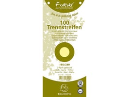 Exacompta FOREVER Tabbladen Met Perforatie, Gerecycled Karton 180g, Geel (pak 100 stuks)