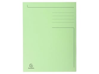 Exacompta 3-Klepsmap A4, 280 g/m², Gerecycled karton, Grasgroen