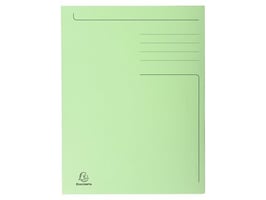 Exacompta 3-Klepsmap A4, 280 g/m², Gerecycled karton, Grasgroen