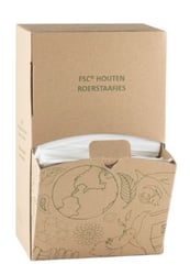 FSC® houten roerstaafje 140 mm single wrapped disp. Doos