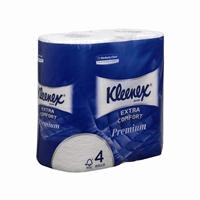 Kimberly Clark Kleenex tissue toiletpapier, 4-laags, kleur wit. Verpakt per 6x4rol artikel afbeelding
