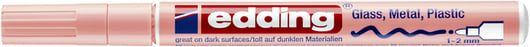 Viltstift Edding 751 lakmarker rond pastel roze 1-2mm