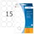 Etiket HERMA 2270 rond 32mm wit 480 stuks