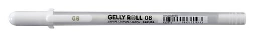 Gelschrijver Sakura Gelly Roll Basic 08 0.4mm  wit artikel afbeelding