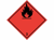 Gevarenetiket A22, 100X100mm rood opdruk zwart. Klasse 3 artikel afbeelding
