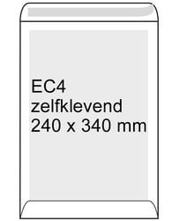 Envelop 240x340mm bordrug P/S wit/ds100