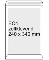 Envelop 240x340mm bordrug P/S wit/ds100