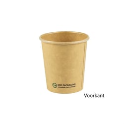 FSC® kraft/PLA sausbeker 4oz/120ml/61mm Ø