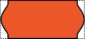 Prijsetiket 12x26mm Sato Samark permanent fluor rood 1500 stuks