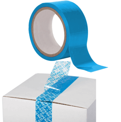 Security tape 50mm x 50 meter blauw artikel afbeelding