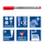 Viltstift Staedtler Lumocolor 315 non permanent M set à 4 stuks assorti