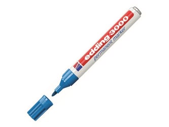 edding 3000 Permanente Marker, Ronde Punt 1,5 - 3 mm, Lichtblauw (pak 10 stuks) artikel afbeelding