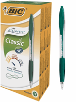 BiC Balpen Atlantis Classic Medium, groen (12 stuks)