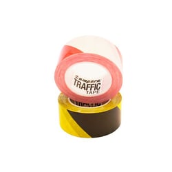 Vloermarkeringstape breedte 75 mm rood/wit artikel afbeelding