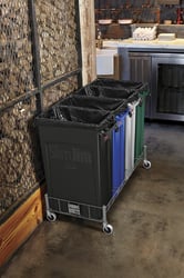 Afvalbak Rubbermaid Slim Jim Vented met luchtsleuven 60L grijs