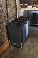 Afvalbak Rubbermaid Slim Jim Vented met luchtsleuven 60L grijs