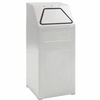 Recyclingcontainer inhoud 65 l, b x h x d = 400x960x380 mm plaatstaal (Kleur afvalbak: lichtgrijs RAL 7035; Materiaal van de afvalbak: plaatstaal, met poedercoating)