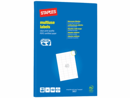 Staples Universele etiketten 49 x 25 mm (pak 4000 stuks)