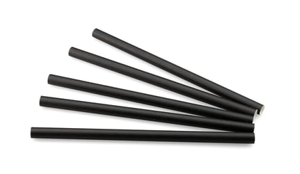Drinkrietje papier (FSC®) zwart, ø 12 mm / 24cm