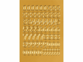 Etiket HERMA 4184 12mm getallen 0-9 goudfolie 66stuks