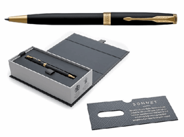 Balpen Parker Sonnet matte black lacquer GT medium