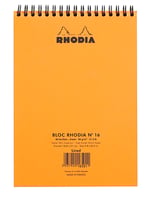 Schrijfblok Rhodia A5 lijn 80 vel 80gr spiraal oranje