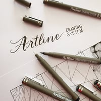 Fineliner Artline technisch brush zwart