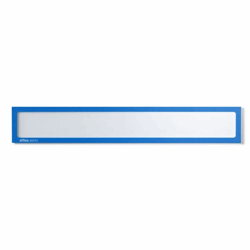 Magnetische infohoes voor titels, A3 liggend / A2 staand, 435x60 mm frame blauw, VE = 10 stuks