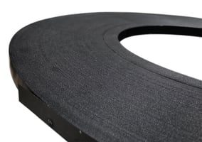 Staalband zwart gelakt EW, Enkelvoudige Europese wikkeling 16 mm. breed. Zwart
